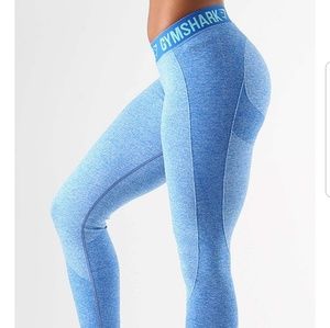 Blue gym shark leggings